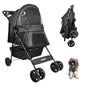 GOOPAWS 4 Wheel Dog Stroller, 36-in