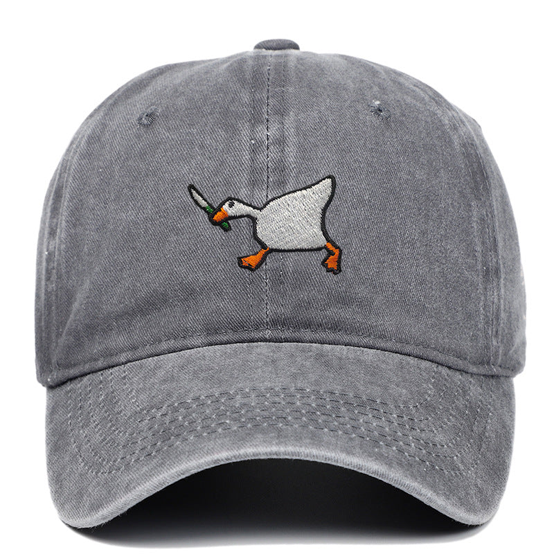 Embroidered Goose Knife Baseball Cap Adjustable Cotton Cap