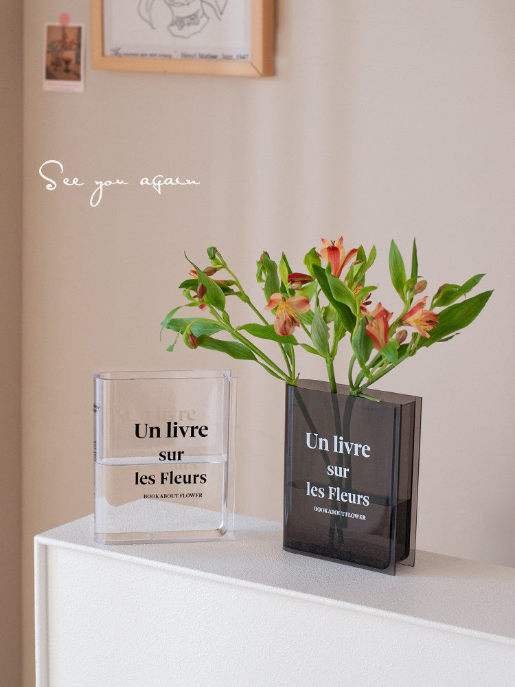 Book Shape Acrylic Flower Vase