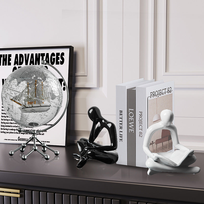 Abstract Character Book Ends