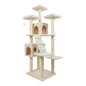 Real Wood Classic Ivory Cat Tree Multi Levels Condos B7701