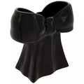 8" Black Bow Ceramic Vase