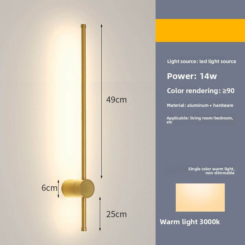 Modern Linear Wall Lamp with Dimmable LED Lighting