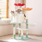 48in Flower Garden Cat Tree Cat Tower with Cozy Condo & Scratching Post Cat Tree Tower with Jumping Platform for Indoor Cats