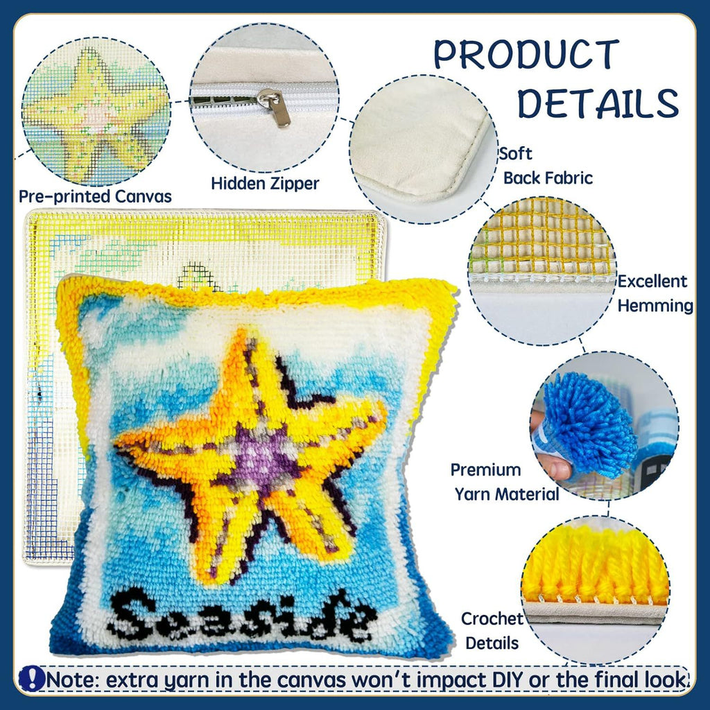 DIY Cross Stitch Pillow Embroidery Kit