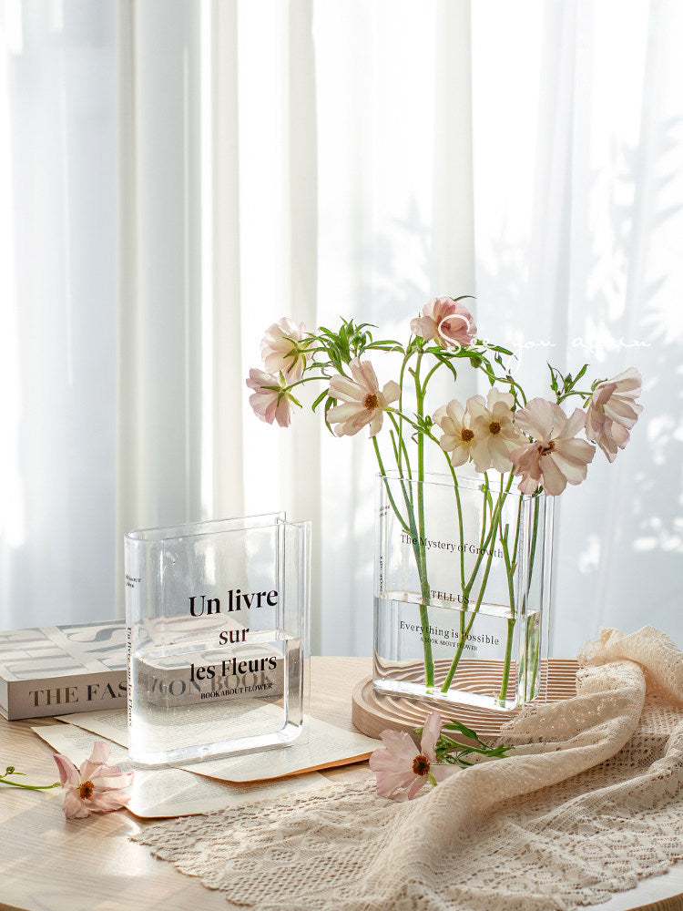 Book Shape Acrylic Flower Vase
