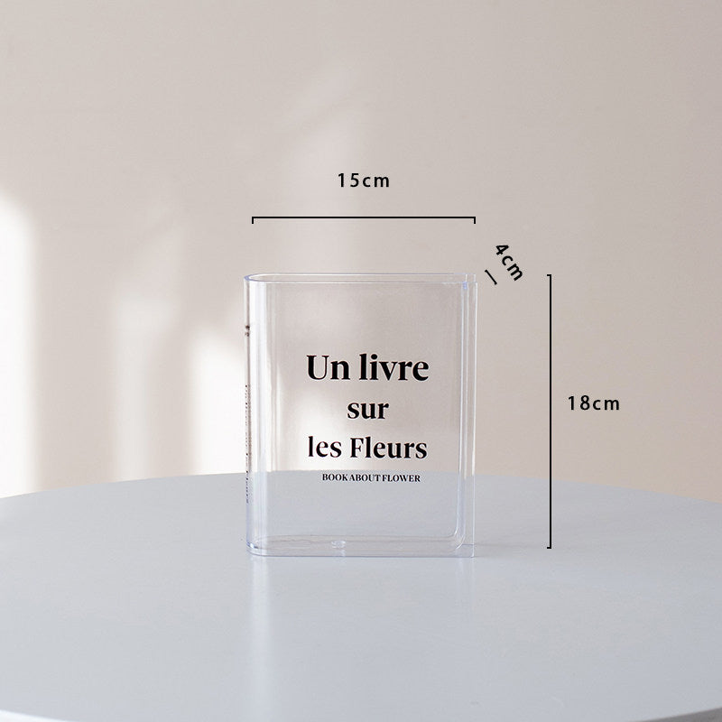 Book Shape Acrylic Flower Vase