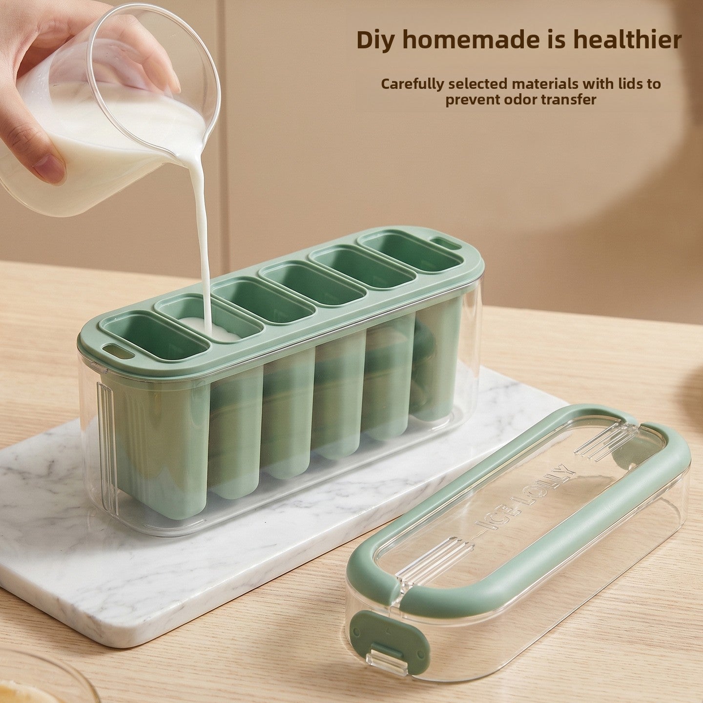 Homemade Ice Cream Silicone Mold Popsicle Maker