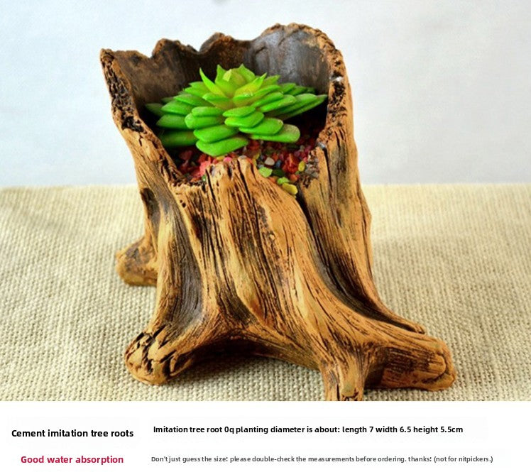 Creative Cement Succulent Plant Pot with Drainage