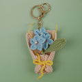 Handmade Crochet Flower Keychain Charm