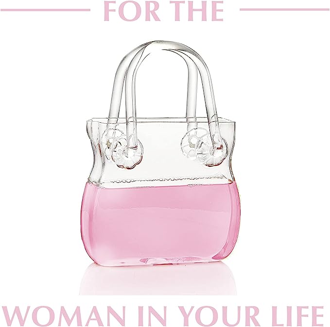 Glass Handbag Purse Decanter & Vase For Flowers (750ML)