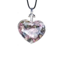 Natural Crystal Heart Bottle Pendant Necklace