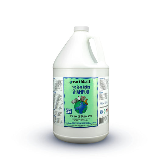 earthbath Hot Spot Relief Pet Shampoo Tea Tree Oil & Aloe Vera 128oz – Soothes Hot Spots & Skin Conditions – Made in USA