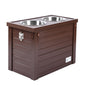 New Age Pet® ECOFLEX® Elevated Dog Feeder with 2 Stainless Steel Bowls and Sliding Lid Storage Bin