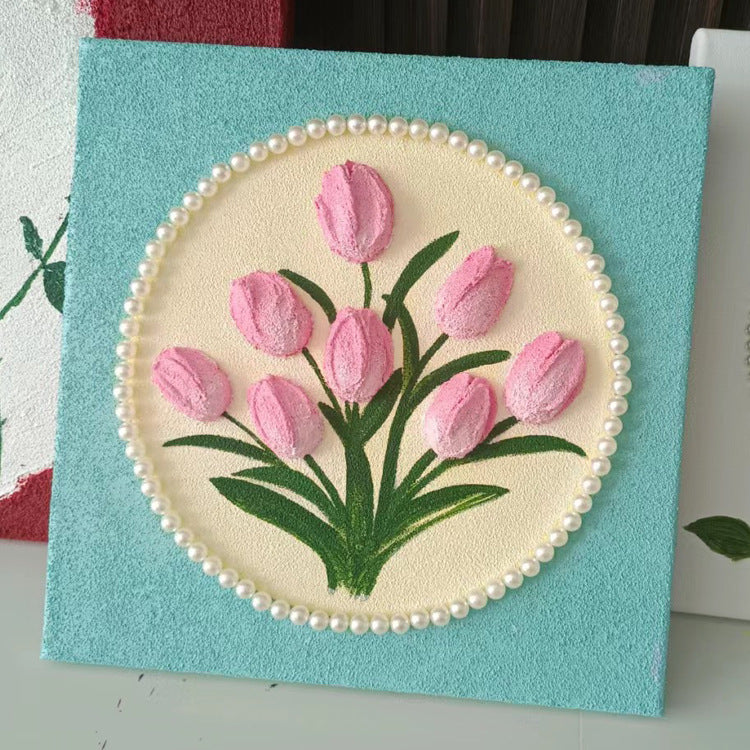 3D Texture Painting DIY Kit with Tulip Clay Set