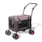 Pet Stroller with Detachable Wheels brown