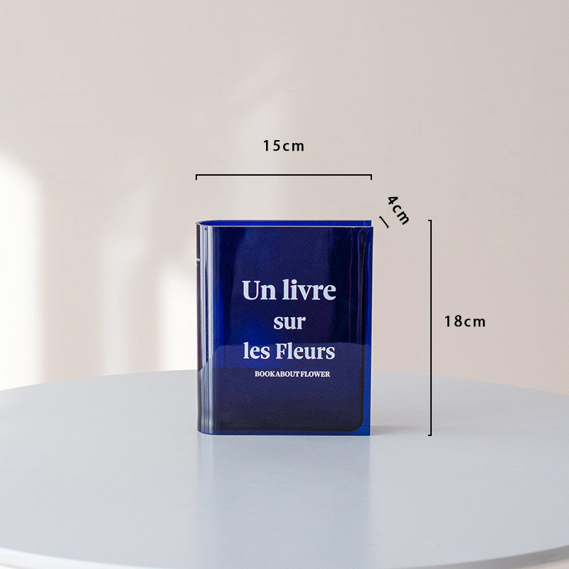 Book Shape Acrylic Flower Vase