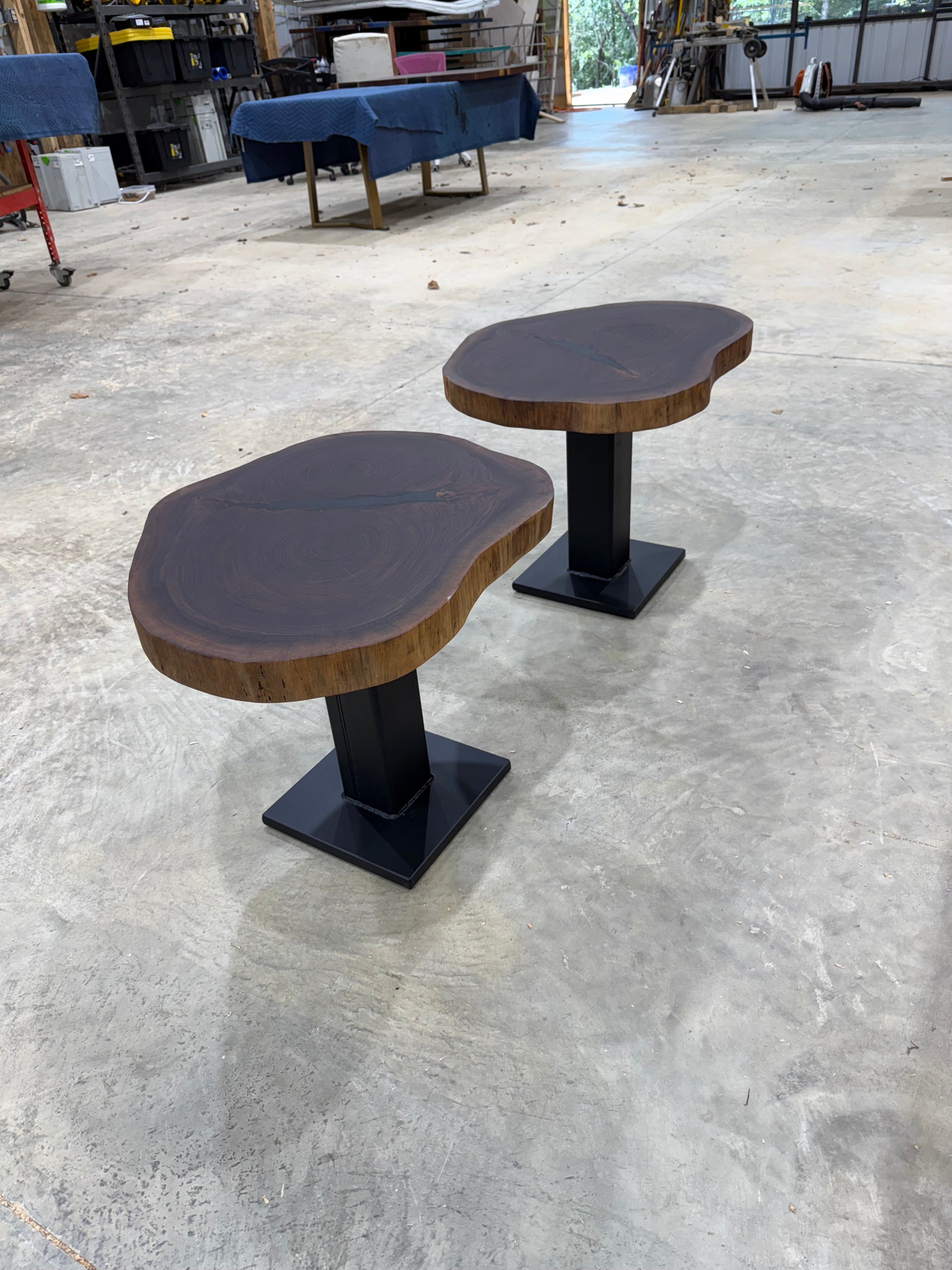 Walnut Cookie Side Tables