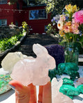 Rose Quartz Hand Carved Rabbits