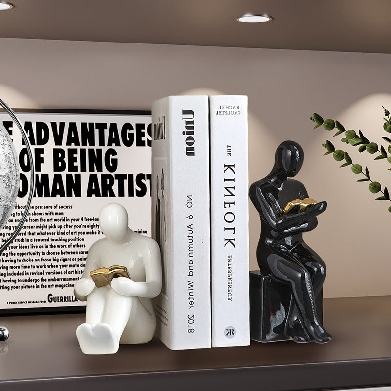 Abstract Character Book Ends