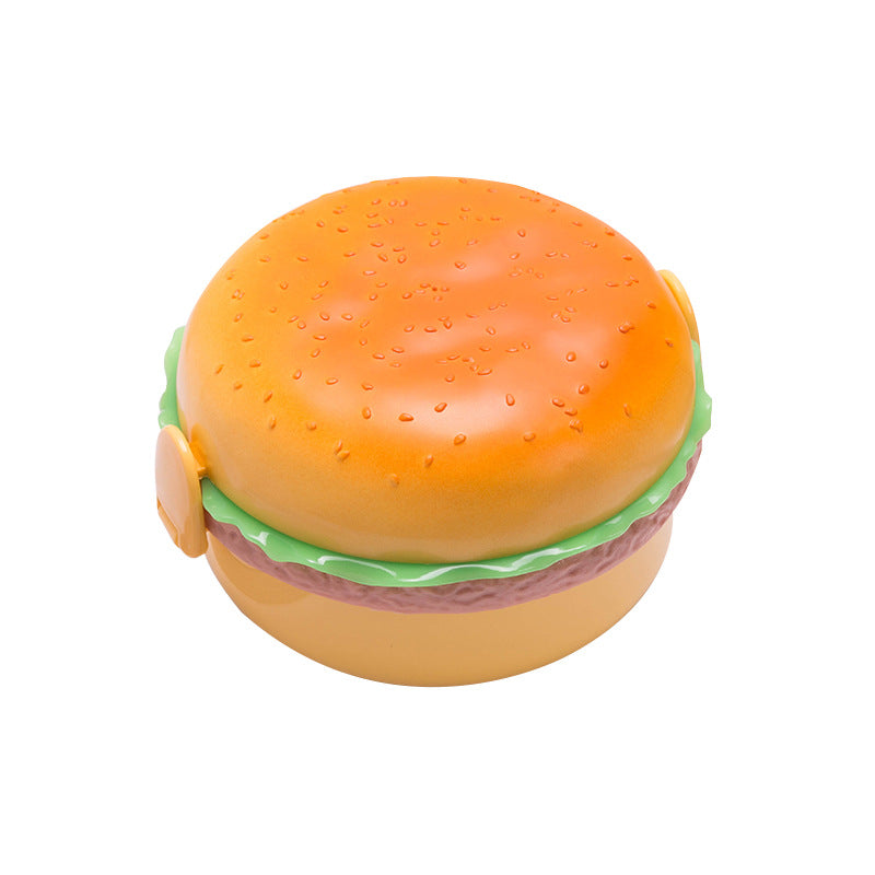 Burger-Shaped Lunch Box for Kids with Fork and Spoon