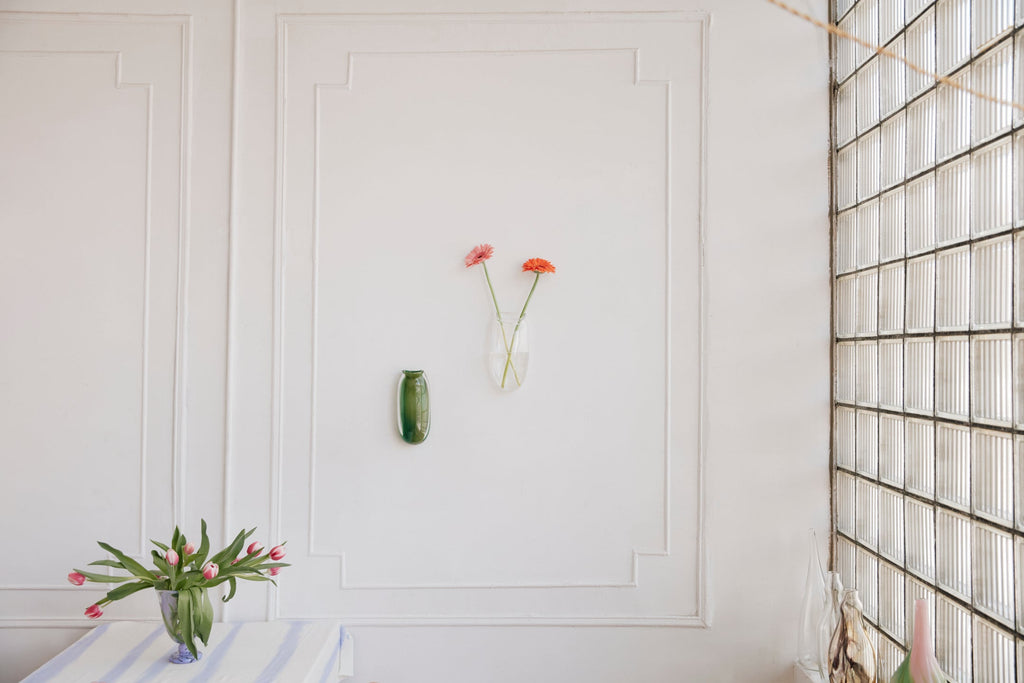 Handblown in NYC Wall Vase