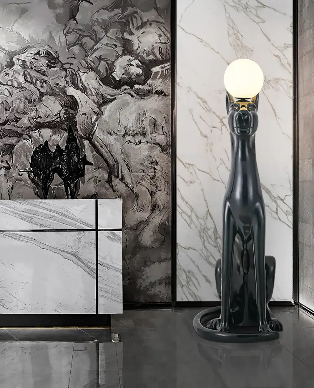 Sitting Dog Rylight Novelty Floor Lamp