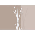 74-inch White Metal Coat Rack and Umbrella Stand