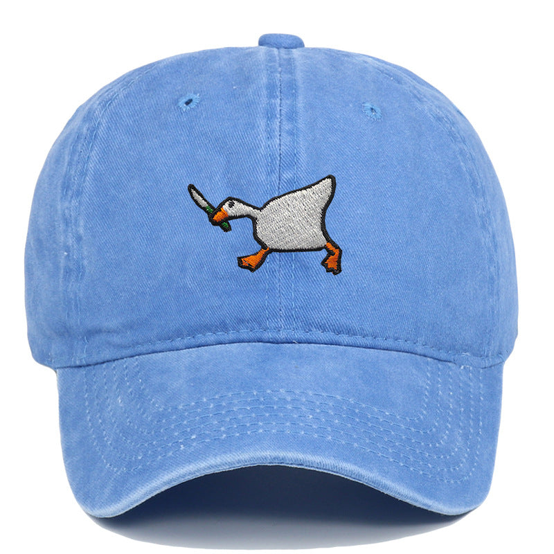 Embroidered Goose Knife Baseball Cap Adjustable Cotton Cap