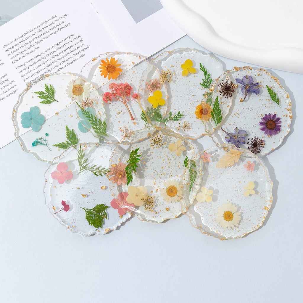 Resin Flower Coaster Heat Insulation Table Decor