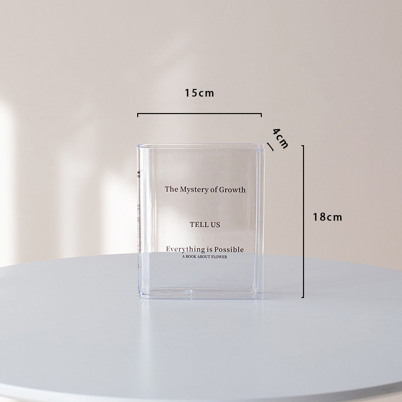 Book Shape Acrylic Flower Vase
