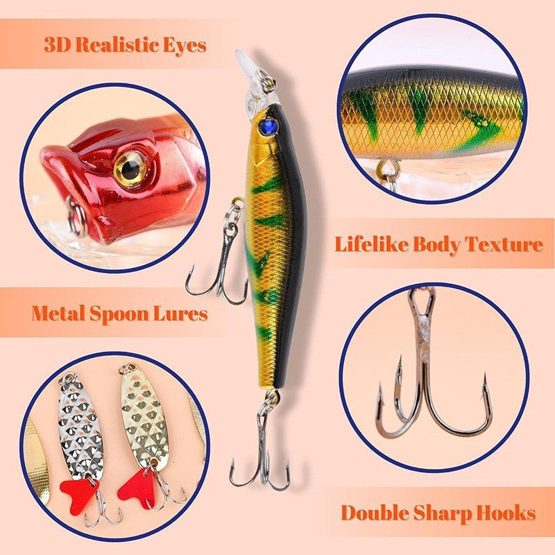 Creative Fishing Hook Set with Advent Calendar Packaging