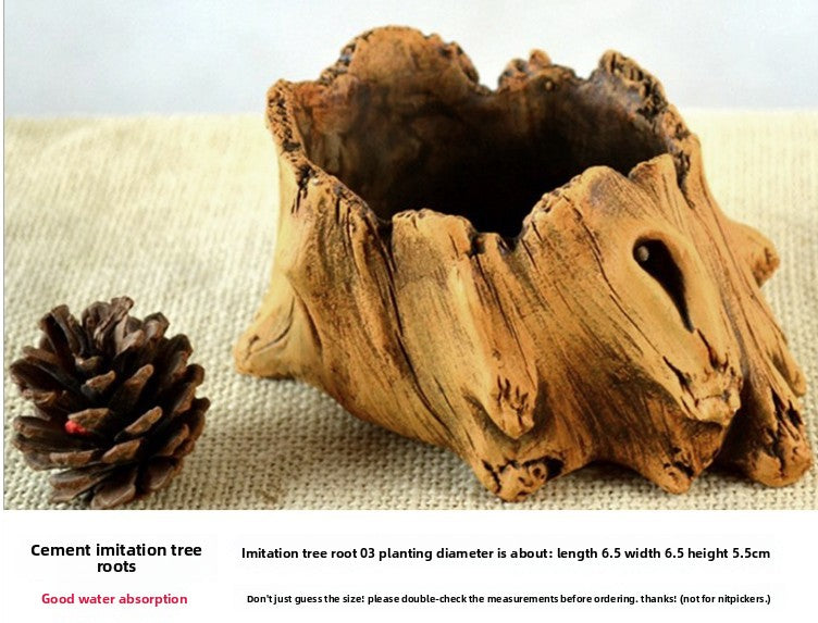 Creative Cement Succulent Plant Pot with Drainage