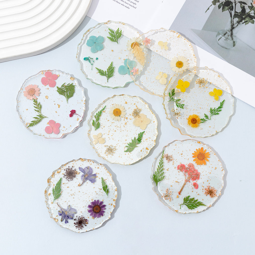 Resin Flower Coaster Heat Insulation Table Decor