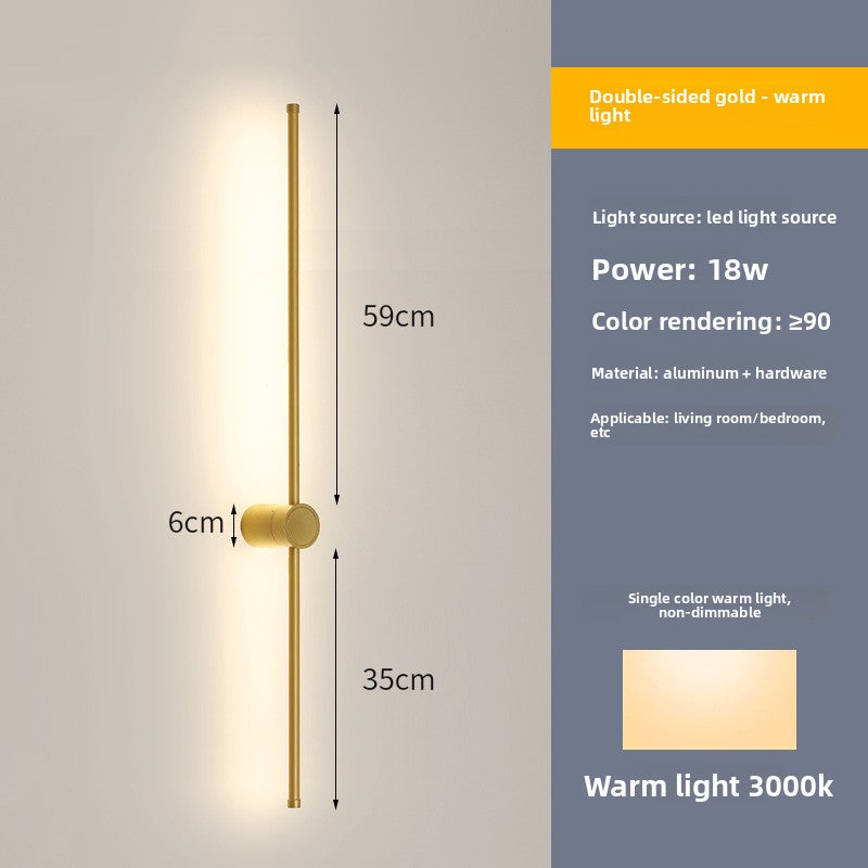 Modern Linear Wall Lamp with Dimmable LED Lighting