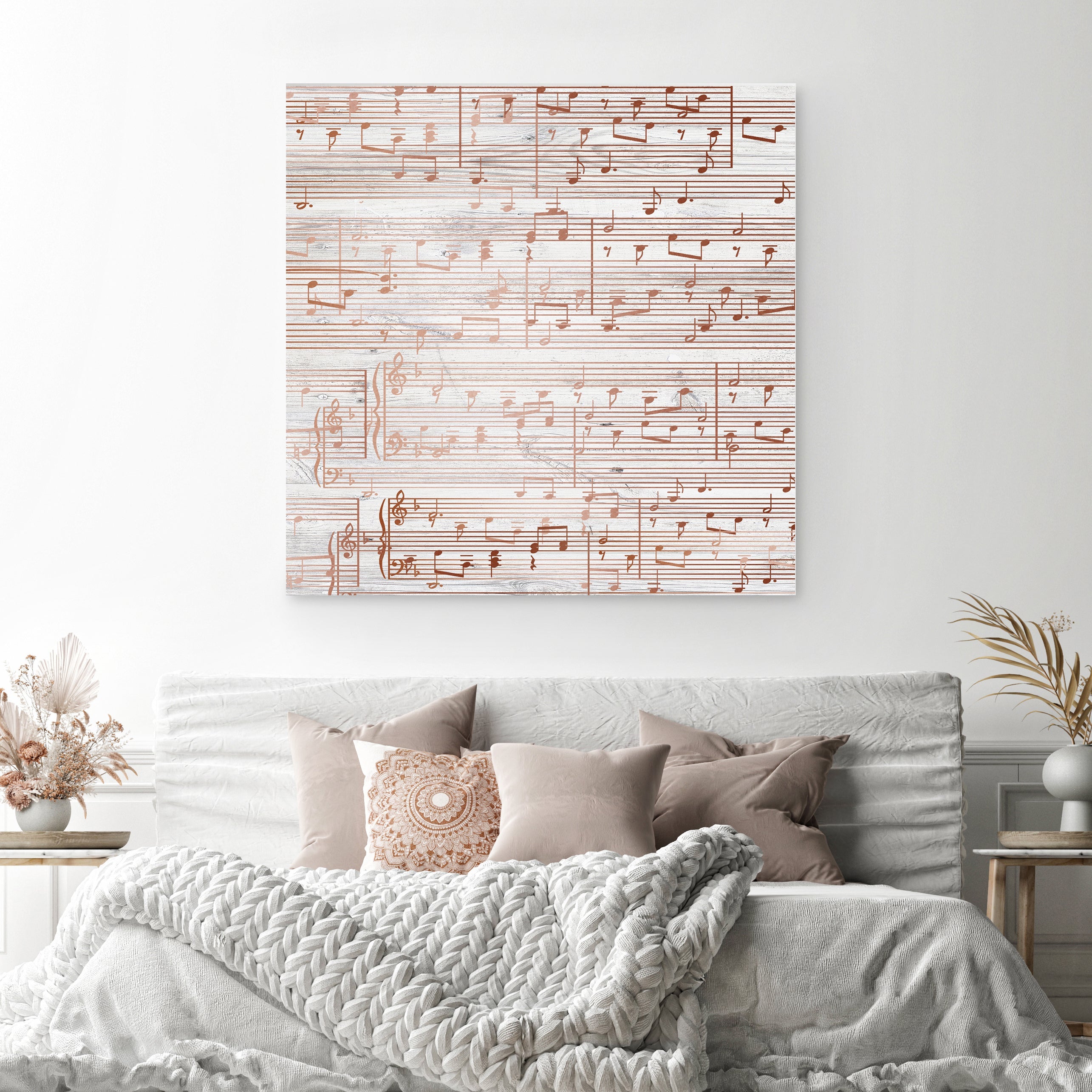 Copper Sheet Music Art - 7th Anniversary Gift