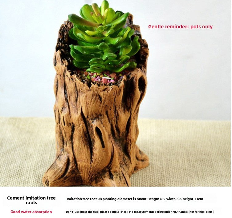 Creative Cement Succulent Plant Pot with Drainage