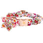Elegant little tail Dog Collar with Flower Floral Print Pet Collar Flower Dog Collar Summer Cute Dog Collar Adjustable Dog Collar for Small Dogs