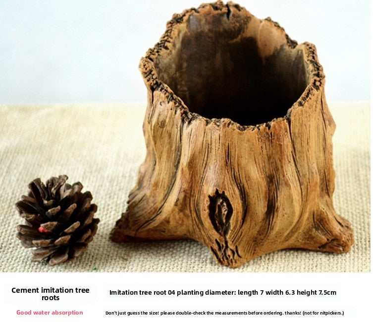 Creative Cement Succulent Plant Pot with Drainage