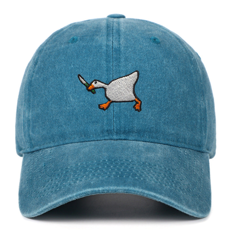 Embroidered Goose Knife Baseball Cap Adjustable Cotton Cap