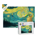 ColorFlow | Nordic Star Sail Wooden Jigsaw Puzzle Mythic Voyage Art Inspired Puzzle